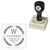 Rustikale Kleider-Monogramm Gummistempel (Stempel)