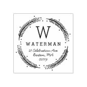 Rustikale Kleider-Monogramm Gummistempel (Prägung)