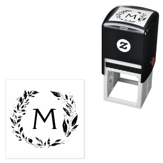 Rustikale Kleider-Reben Monogramm Briefmarke Permastempel (Beispiel)