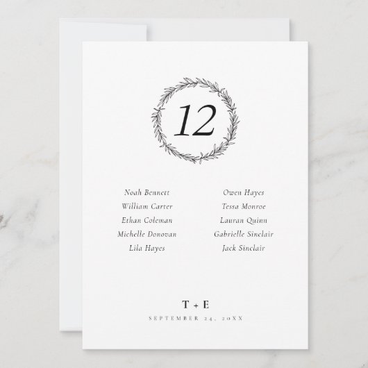 Rustikale Kleider-Tischnummer und Gästebuchnamen (Vorderseite)