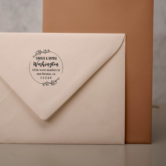 Rustikale Kleider und Rücksendeadresse Gummistempel