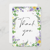 Rustikale Kleidungsstücke und Wildblumen Dankeschö Dankeskarte (Vorne/Hinten)