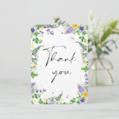 Rustikale Kleidungsstücke und Wildblumen Dankeschö Dankeskarte (Stehend Vorderseite)
