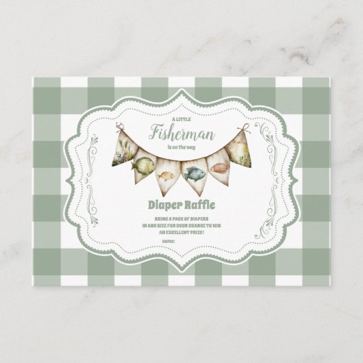 Rustikale Klein-Fischer-Fischerei Begleitkarte (Vorderseite)