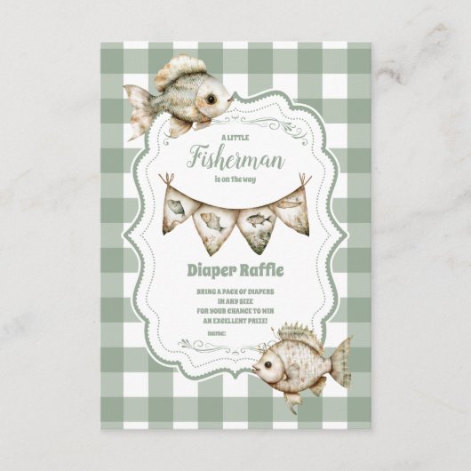 Rustikale Klein-Fischer-Fischerei Begleitkarte (Vorderseite)