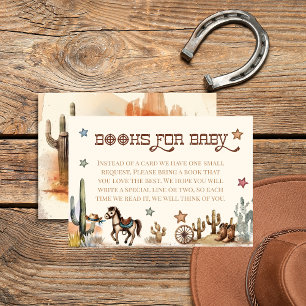 Rustikale kleine Cowboy-Western-Bücher für Baby-Ka Begleitkarte
