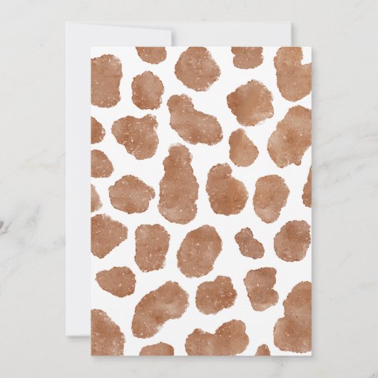 Rustikale kleine Cowboy-Western-Kuh Babydusche Einladung (Rückseite)