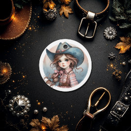 Rustikale kleine Cowgirl Babydusche Geschenkanhänger