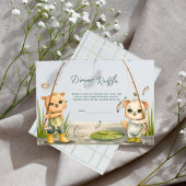 Rustikale Kleine Fischer-Rollen-Windeln Begleitkarte