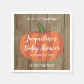 Rustikale kleine Kürbis auf die Herbstdusche Serviette (Vorderseite)