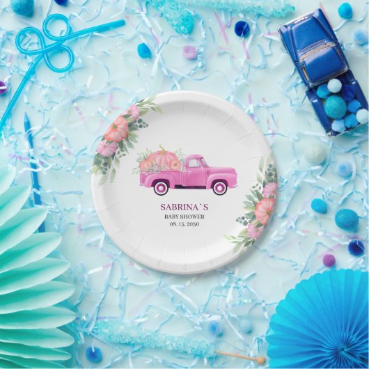 Rustikale, kleine Kürbis-Babydusche Teller (Party)