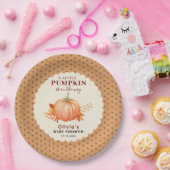 Rustikale kleine Kürbis-Herbst-Babydusche Pappteller (Party)