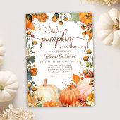 Rustikale Kleine Pumpkin Fall Babydusche Einladung