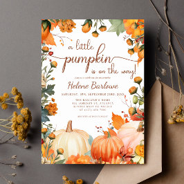 Rustikale Kleine Pumpkin Fall Babydusche Einladung