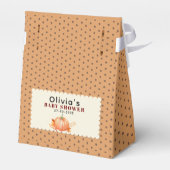 Rustikale, kleine Pumpkin Niedliche Fall Babydusch Geschenkschachtel (Rückseite)