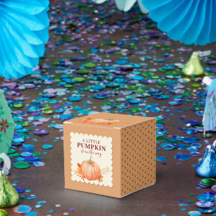 Rustikale, kleine Pumpkin Niedliche Fall Babydusch Geschenkschachtel