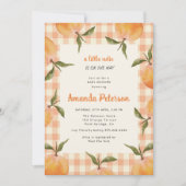 Rustikale Kleine Süsse Orange Baby Dusche Einladun Einladung (Vorderseite)