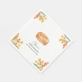 Rustikale kleine Süsse Pumpkin Pie Fall Baby Dusch Serviette (Ecke)