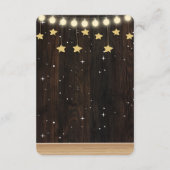 Rustikale kleine weiße Lamm-Babydusche Begleitkarte (Rückseite)