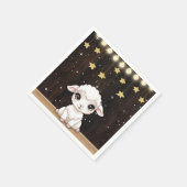 Rustikale kleine weiße Lamm-Babydusche Serviette (Ecke)