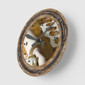 Rustikale Kochzeit Runde Wanduhr (Winkel)