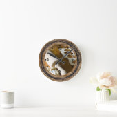 Rustikale Kochzeit Runde Wanduhr (Zuhause)