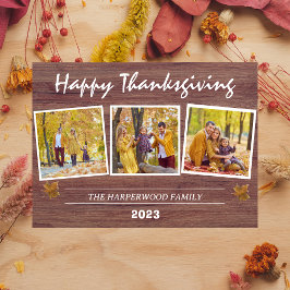 Rustikale Kollektion des Fotos der modernen Ernted Feiertagskarte