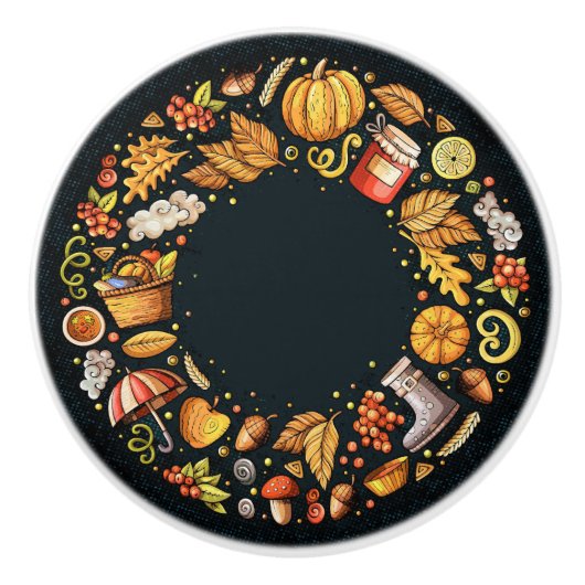 Rustikale Kolonialdekorationsschublade / Kabinettk Keramikknauf (Vorderseite)