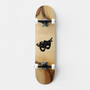 Rustikale Komödie und die Masken des Tragedy Theat Skateboard