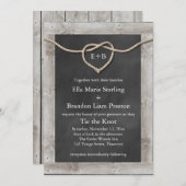 Rustikale Kopplung der Knot-Hochzeit-Einladung Einladung (Vorne/Hinten)