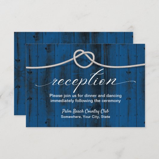 Rustikale Kopplung des Empfangs der Hochzeitsgesel Einladung (Vorne/Hinten)