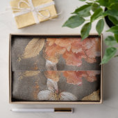 Rustikale Korallen-Blumen nahtloses Decoupage Seidenpapier (Geschenk)