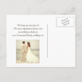 Rustikale Korallen & Navy Mason Jar Save the Date Ankündigungspostkarte (Rückseite)