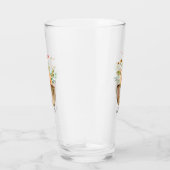 Rustikale korallenfarbene Blume Glas (Rechts)