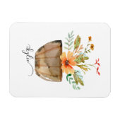 Rustikale korallenfarbene Blume Magnet (Horizontal)