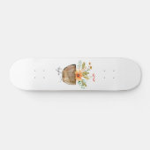 Rustikale korallenfarbene Blume Skateboard (Horizontal)