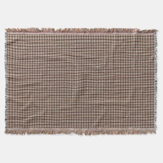 Rustikale Korbdecke Muster braun Blanken Decke (Vorderseite)