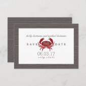 Rustikale Krabbenhochzeit spart das Datum Save The Date (Vorne/Hinten)