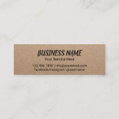 Rustikale Kraft-6-Punch-Loyalität Treuekarte (Rückseite)