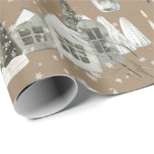 Rustikale Kraft Alles skandinavische Weihnachten 2 Geschenkpapier (Rolleneckpunkt)