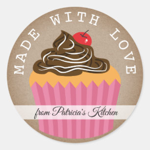 Rustikale Kraft aus Liebe der Küche von Runder Aufkleber