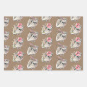 Rustikale Kraft-Baby-Igel, für ein Party verkleide Geschenkpapier Set (Vorderseite)