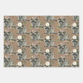 Rustikale Kraft-Baby-Racoons für ein Party Geschenkpapier Set (Vorderseite 3)