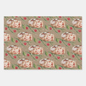 Rustikale Kraft Backcranberry Lemon Loaf Cake Geschenkpapier Set (Vorderseite 3)