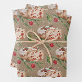 Rustikale Kraft Backcranberry Lemon Loaf Cake Geschenkpapier Set (Beispiel)