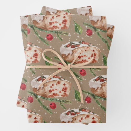Rustikale Kraft Backcranberry Lemon Loaf Cake Geschenkpapier Set (Beispiel)