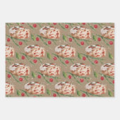 Rustikale Kraft Backcranberry Lemon Loaf Cake Geschenkpapier Set (Vorderseite)