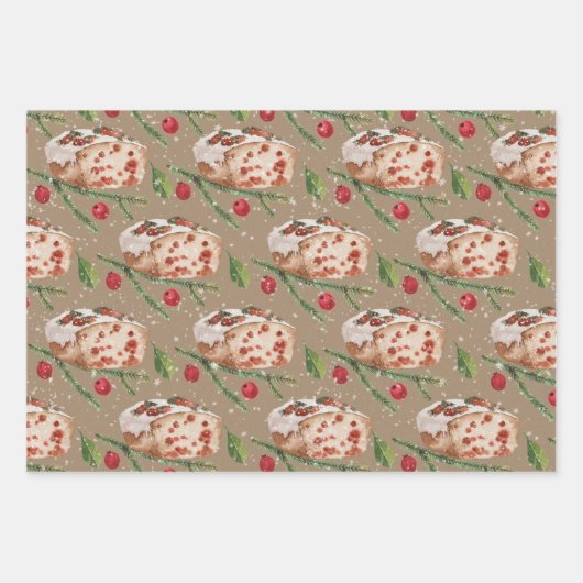 Rustikale Kraft Backcranberry Lemon Loaf Cake Geschenkpapier Set (Vorderseite)