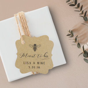 Rustikale Kraft bedeutet, Honig-Gastgeschenk Hochz Geschenkanhänger