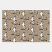 Rustikale Kraft Bernese Hunde Rund um die Ecke Geschenkpapier Set (Vorderseite 2)